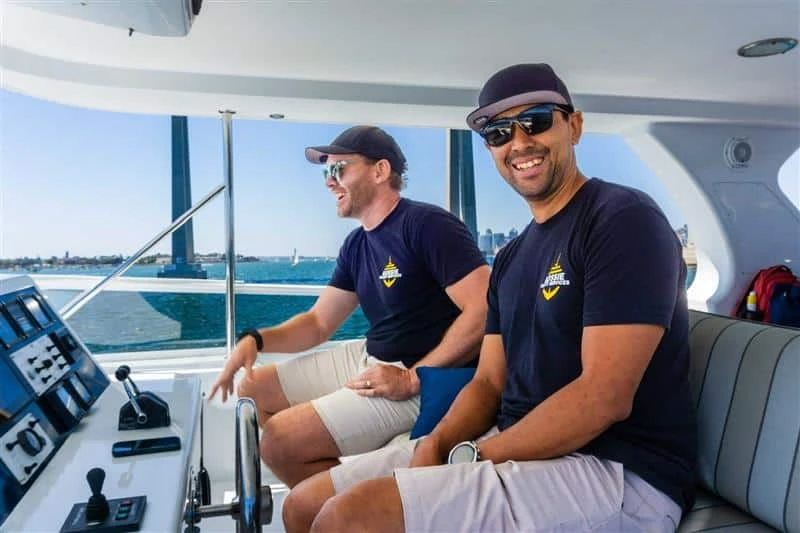 Guests relaxing on deck during a private yacht charter